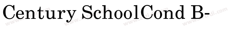 Century SchoolCond B字体转换
